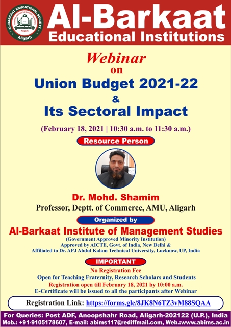 Union Budget 2021-22 & Its Sectoral Impact 